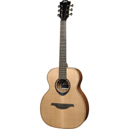 LAG Guitarra Acústica Travel A/E Blue Wave 2 Blue Wave Natural Cedro Macizo Palisandro