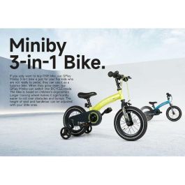 Ociotrends Patinete 3 en 1 Miniby para Niños con Ruedas Hinchables de 14 Pulgadas y Estabilizadores, Edad Mínima 2 Años Ociotrends Patinete 3 en 1 Miniby para Niños con Ruedas Hinchables de 14 Pulgadas y Estabilizadores, Edad Mínima 2 Años