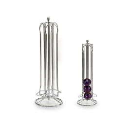 Portacápsulas Giratorio Kinvara 24 cápsulas, 13x38.5x13 cm, Plata (12 Unidades) Portacápsulas Giratorio Kinvara 24 cápsulas, 13x38.5x13 cm, Plata (12 Unidades)