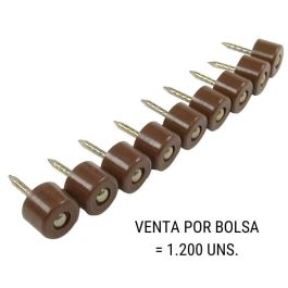 Herrajes Fab.Nacional Soporte Cilíndrico con Clavo Marrón para Estante de Máquina (1.200 Unidades) Precio: 33.4999995. SKU: B1CACXAVB3