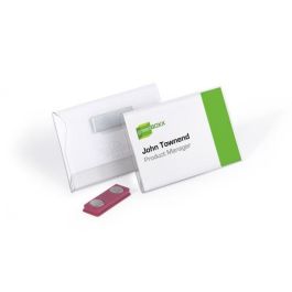 Durable Caja de 25 Identificadores Magnéticos PVC 54x90mm, Placa Identificativa, 8117-19
