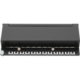 Digitus Patchpanel de Conexión CAT 6A Apantallado, 12 Puertos, 1U, 10 Gigabit Ethernet, RJ-45, Negro