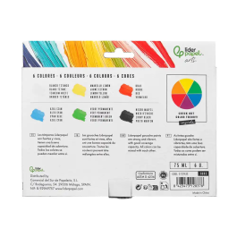 Liderpapel Pintura Gouache/Tempera Caja 6 Tubos 75 ml Colores Surtidos