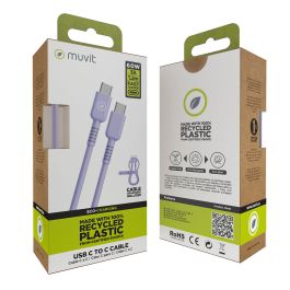 muvit for change cable Tipo C a Tipo C 3A/60W 1.2m lavanda