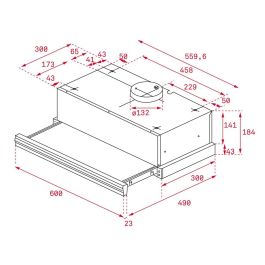 Campana Convencional Teka CNL6415BK 60 cm 385 m3/h 64 dB 110W