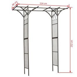 Arco recto doble - NATURE - Metal - Negro - 114x66xH232 cm