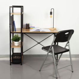 Mesa de Escritorio con Estantería Max Home Acero Melamina Aglomerado 120 x 12 x 64 cm