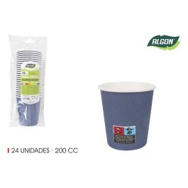 Set de 24 vasos de cartón azul 200 cc Algon (36 Cajas) Precio: 27.98999951. SKU: B1CWESNR3P