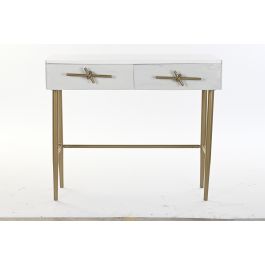 Recibidor DKD Home Decor Blanco Dorado 90 x 45 x 74 cm Recibidor DKD Home Decor Blanco Dorado 90 x 45 x 74 cm