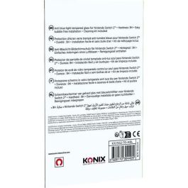 Konix Protector de Pantalla de Vidrio Templado Anti-luz Azul Anti-burbujas Dureza 9H Transparente para Nintendo Switch 2