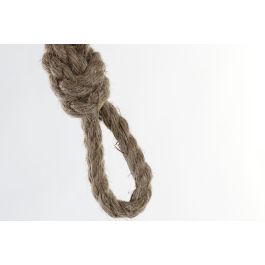 DKD Home Decor Portavelas Loft Negro Marron Metal Cuerda Cristal 22 x 63 x 22 cm