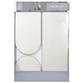 Home Deco Factory Juego De 3 Espejos Veda Beige Colección Terra Nova