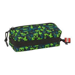 Safta Portatodo Triple TNT Minecraft 22x8,5x6cm con Goma Elástica