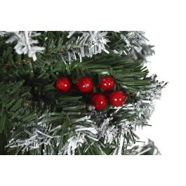DKD Home Decor Árbol de Navidad Snowy Red Forest Tradicional Verde 70 x 210 x 70 cm 300 LED