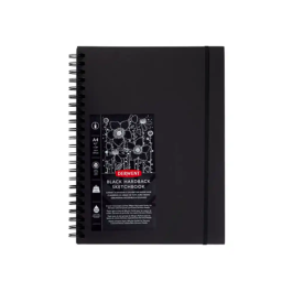 Derwent Cuaderno Espiral Dibujo Din A4 Papel Negro 40 Hojas 200 gr/m2
