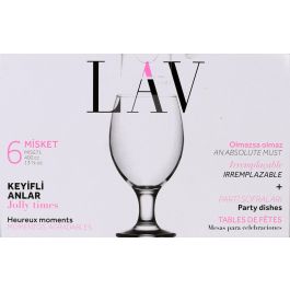 Lav Set 6 Copas Cerveza Misket 400 cc de capacidad (4 Cajas)