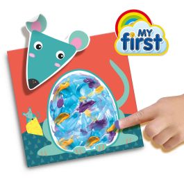 Ses Creative SES8710341144449 - Kit Mi Primero: Pintar con los Dedos - Animales - 8 Cartas con Animales Felices