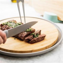 Berghoff 3950040 Cuchillo Deshuesador Gris 15 cm Antiadherente con Funda Protectora Leo