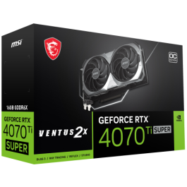 MSI VENTUS GeForce RTX 4070 Ti SUPER 16G 2X OC NVIDIA 16 GB GDDR6X