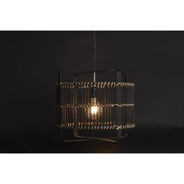 DKD Home Decor Lámpara de Techo Colonial Negro Bambú 40 x 35 x 40 cm