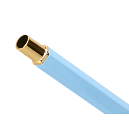 Belius Macaron Bliss Boligrafo Forma Hexagonal Celeste y Dorado Tinta Azul Punta 0.8 mm