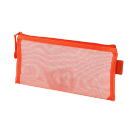 Liderpapel Bolsa Zipper Bag Poliester Transpirable Multiusos Ticket 230x115 mm Naranja