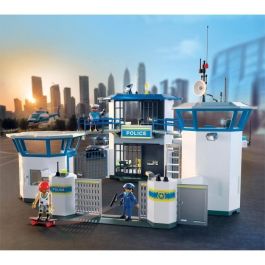 PLAYMOBIL 71873 Central de Policía: Comisaría con Escáner de Huellas, Armario de Armas, Pasadizos Ocultos, +4 años