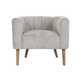 DKD Home Decor Sillón Urban de Madera y Poliéster en Gris, 79x72x67 cm DKD Home Decor Sillón Urban de Madera y Poliéster en Gris, 79x72x67 cm