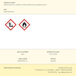 Zum Insecticida Avispas y Otros Insectos Voladores Aerosol 400 ml con Pulsador Largo Alcance (Ø3m Acción)