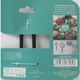 Quttin Colador de Acero Inoxidable con Mango Soft de 20 cm (12 Unidades)