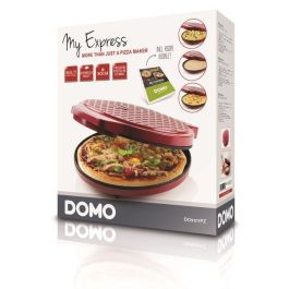 Domo DO9177PZ Horno de pizza eléctrico 1450W, 30 cm, doble resistencia, Rojo