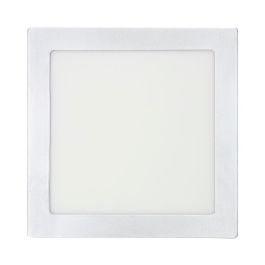 Downlight led superficie cuadrado 20w 1500lm 6400k luz fria cromado 22x22x3,5cm edm