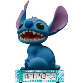 Kids Euroswan Despertador Digital Stitch Infantil con Luz de Noche 3D, Muestra Fecha y Hora, Recomendado para Niños +3 Años