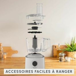 MOULINEX Robot Multifunción Easy Force, 4 accesorios, 15 funciones, Compacto, Piezas compatibles con lavavajillas FP242B10