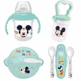 Pack comida THERMOBABY MICKEY 1ª edad - 1 mordisqueador + 1 bol + 1 vaso con asa + 2 cucharas