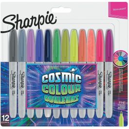 Sharpie Marcador Permanente Cosmic Fine Punta Redonda 0.9 mm C-Surtidos Blíster 12 Ud