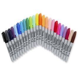 Sharpie Marcador Permanente Fine Punta Redonda 0.9 mm C-Surtidos Blíster 24 Ud