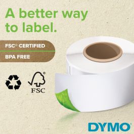 Dymo Cinta Adhesiva Durable Labelwriter Labels 102x59 mm Negro Sobre Fondo Blanco