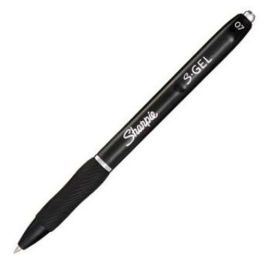 Bolígrafo de gel Sharpie S-Gel Retráctil Negro 0,7 mm (12 Unidades)