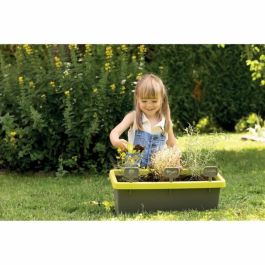 Smoby Jardinere Eden adornado 20L: pala + rastrillo + planta + 4 signos