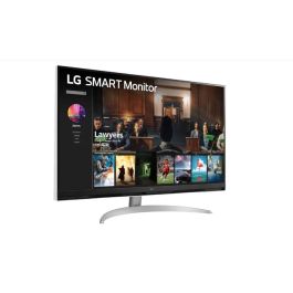 Smart Monitor LG 32SQ700S-W 31.5"/ 4K/ Smart TV/ Multimedia/ Regulable en altura/ Plata y Blanco