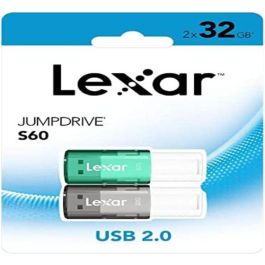 Lexar 2X32Gb Pack Jumpdrive S60 Usb 2.0 Flash Drive