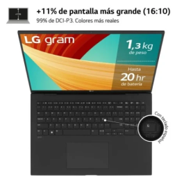 Portátil LG Gram 17Z90S-G.AA75B Intel Core Ultra 7-155H/ 16GB/ 512GB SSD/ 17"/ Win11