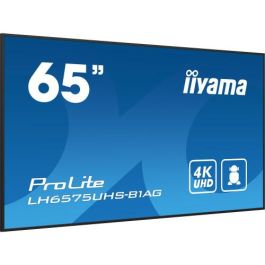 Monitor Iiyama 65" 3840X2160, Uhd Ips Panel, Haze 25%, 500Cd/M², Landscape And Portrait, Signal Failover, Speakers 2X 10W, Multiple Inputs (Dvi-I (Vga), Hdmi 3X), Dp-Out (Mst/Mirror/Tiling), Usb 2.0 X2, Wifi, Lan, Media Play Usb Port, Control Lan /