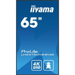 Monitor Iiyama 65" 3840X2160, Uhd Ips Panel, Haze 25%, 500Cd/M², Landscape And Portrait, Signal Failover, Speakers 2X 10W, Multiple Inputs (Dvi-I (Vga), Hdmi 3X), Dp-Out (Mst/Mirror/Tiling), Usb 2.0 X2, Wifi, Lan, Media Play Usb Port, Control Lan /