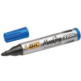 Bic Marcador Permanente Marking 2000 Punta Redonda Azul Caja 12 Ud