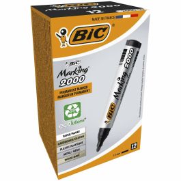 Bic Marcador Permanente Marking 2000 Punta Redonda Negro Caja 12 Ud