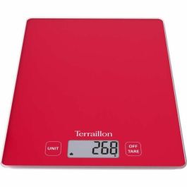 Báscula de cocina electrónica - TERRAILLON - T3 Rojo - Capacidad 3 kg - Graduación 1 g - Bandeja de cristal