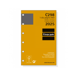 Recambio Anual 2025 C298 Classic602 73X114Mm Dia Pagina Finocam 201310025