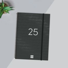 Finocam Agenda Anual Year Espiral E40-210x297 mm Svh Negro 2025